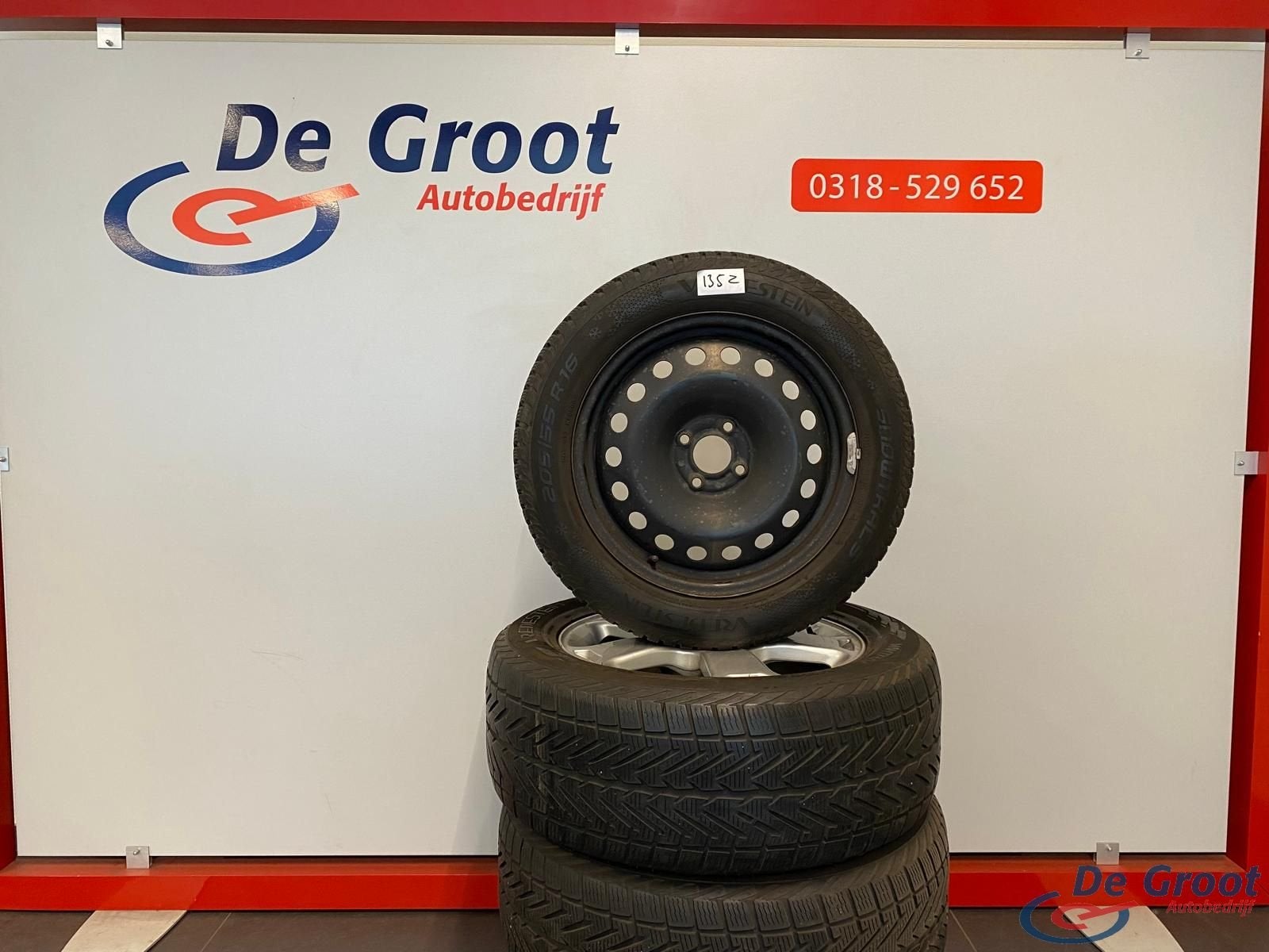 Winterwielen / wintererbanden 205/55/16 Renault scenic, Auto-onderdelen, Banden en Velgen, Ophalen, Gebruikt, -, Banden en Velgen
