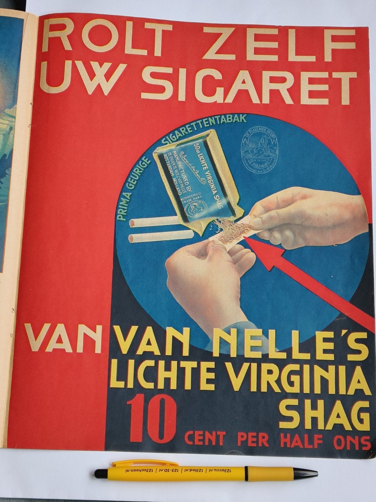 MOOIE VAN NELLE RECLAME 1935, JAC. JONGERT, Ophalen of Verzenden, Gebruikt, Reclamebord
