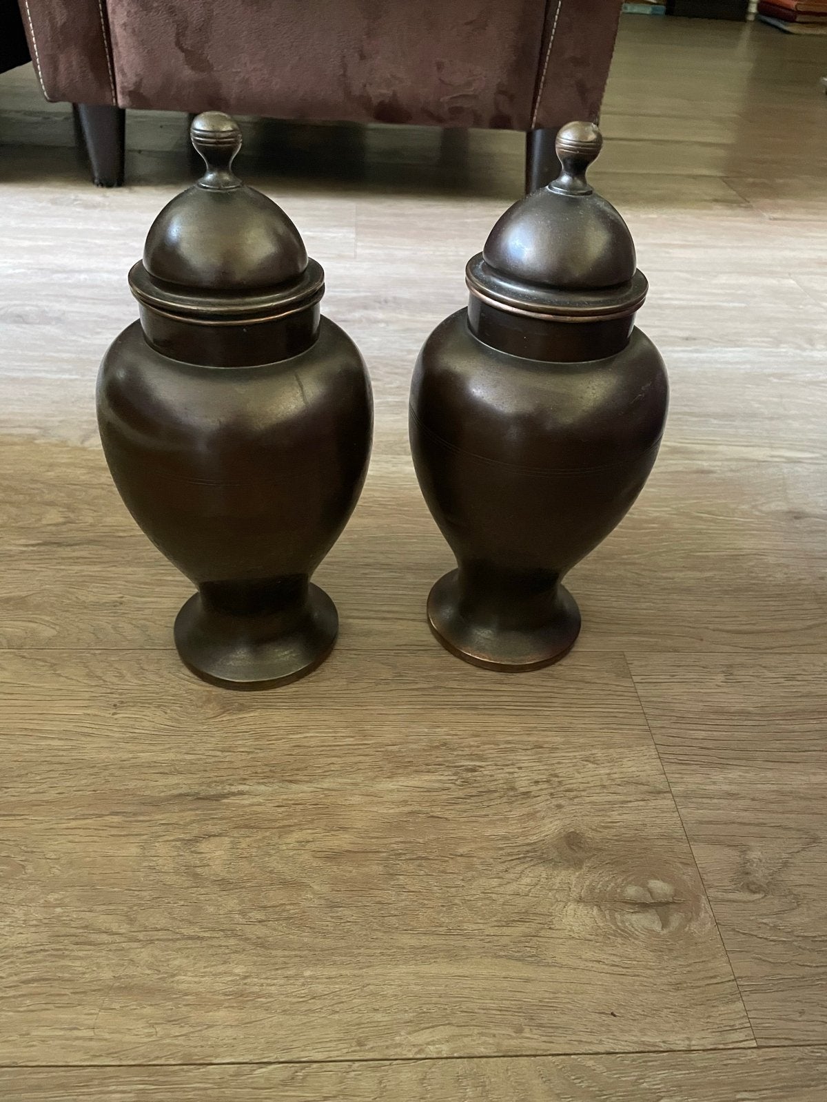 Set van 2 vintage Metawa vazen/urnen, Ophalen of Verzenden