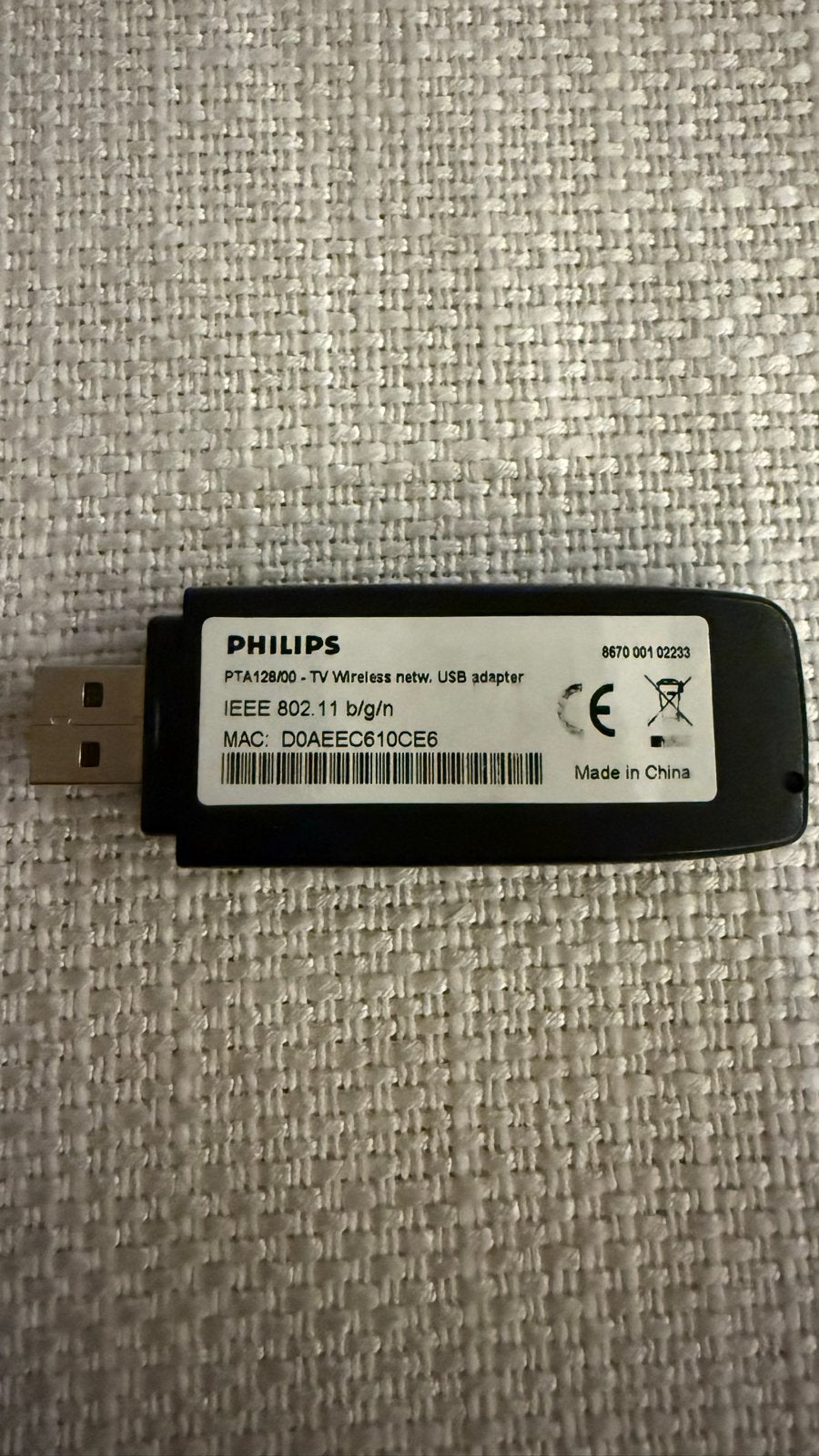 Philips PTA128/00 TV Draadloze USB Adapter, Ophalen of Verzenden, Gebruikt