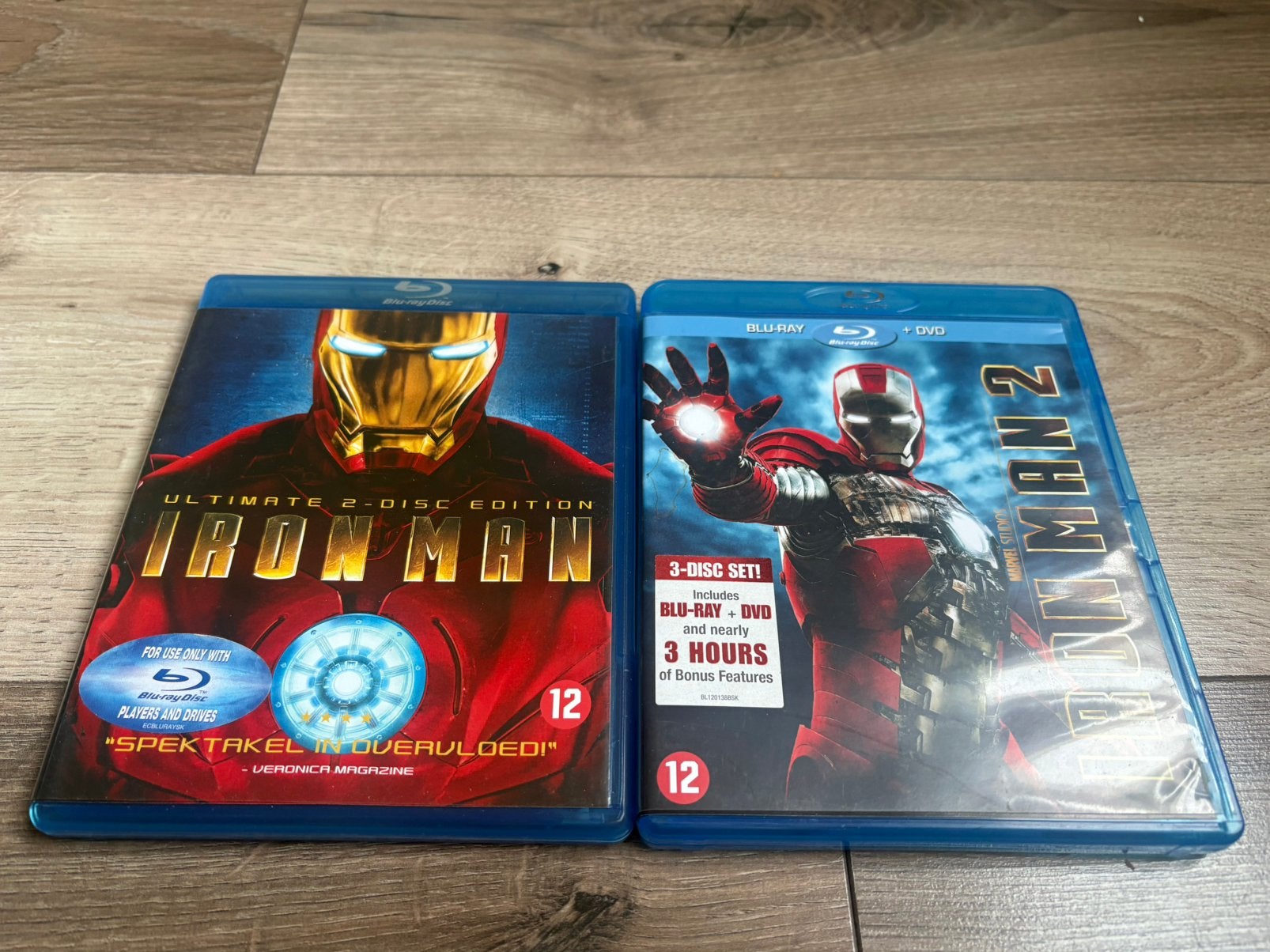 Iron Man 1&2 blu ray nederlandse uitgave, Ophalen of Verzenden, Zo goed als nieuw, Actie