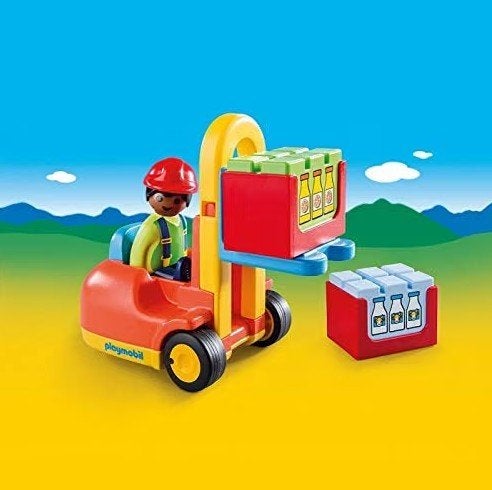 Playmobil 123 Vorklift met lading - 6959, Complete set, Voertuig, 1.2.3, Ophalen of Verzenden