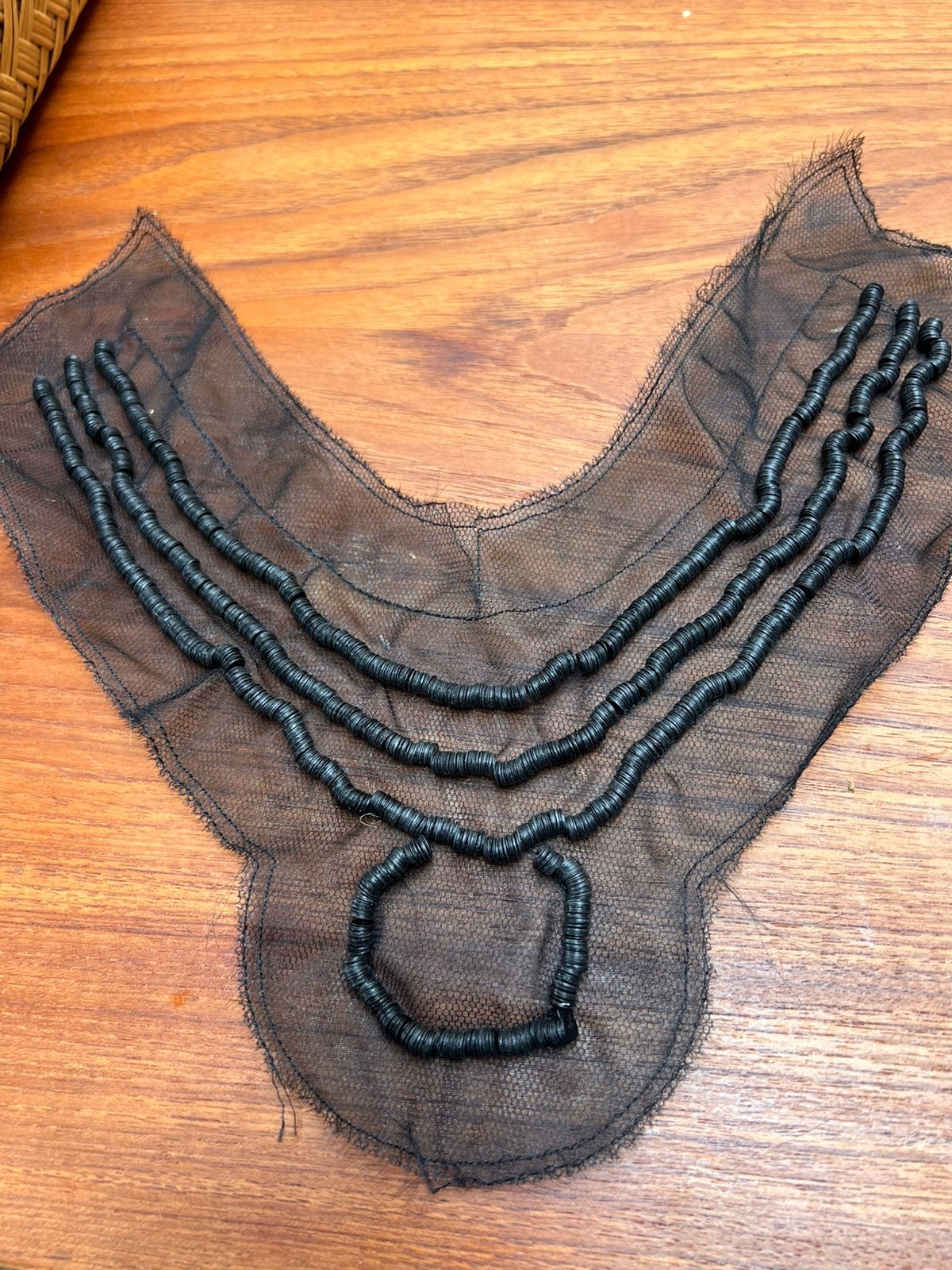 Antieke flapperkraag op tule /1920, Antiek en Kunst, Ophalen of Verzenden, Dames