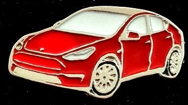 Tesla type Y pin- rood, Verzamelen, Verzenden, Nieuw, Transport, Speldje of Pin