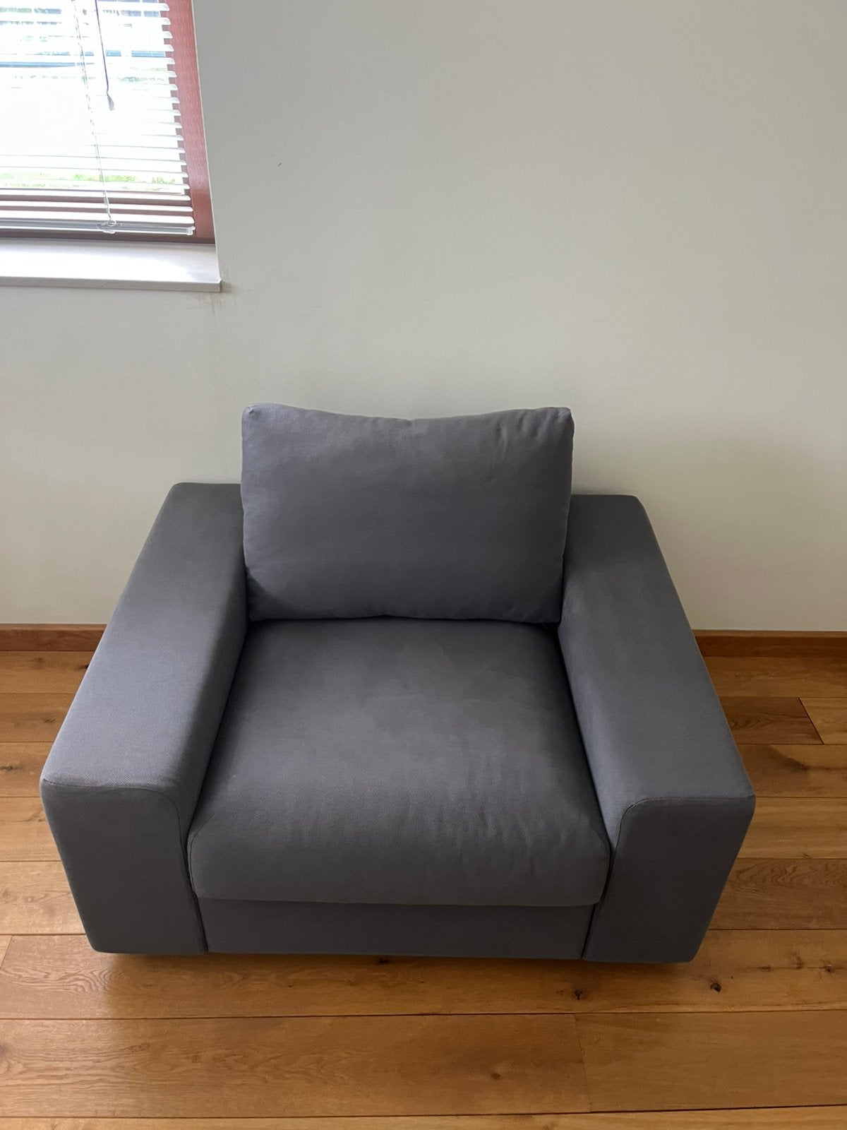 VIMLE ikea Fauteuil, stoel grijs, Huis en Inrichting, Fauteuils, Ophalen, 75 tot 100 cm, Zo goed als nieuw, 100 tot 125 cm