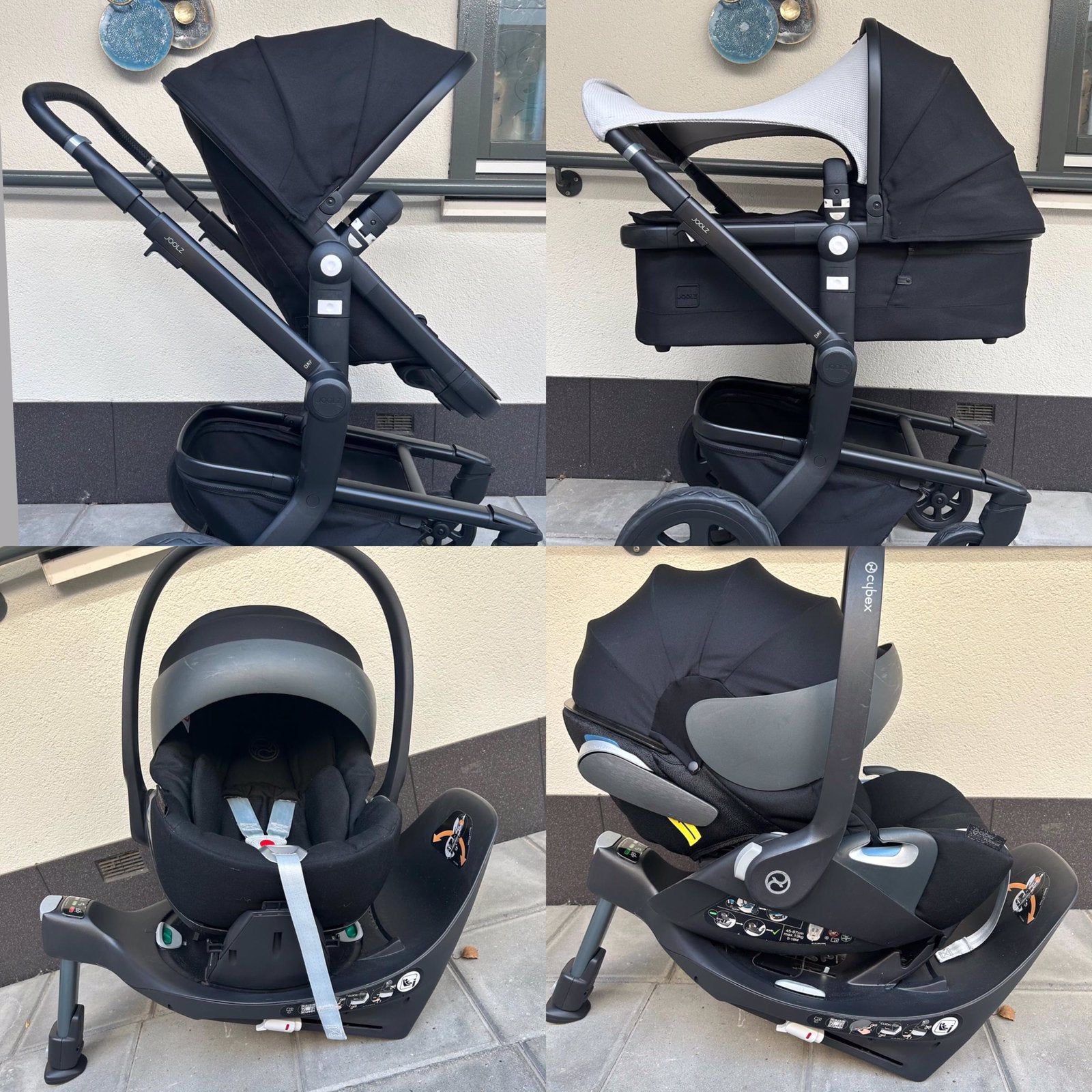 JOOLZ DAY ZWART 5 in 1 compleet + 360 base en stoel, Zo goed als nieuw, Combiwagen, Met autostoeltje, Ophalen