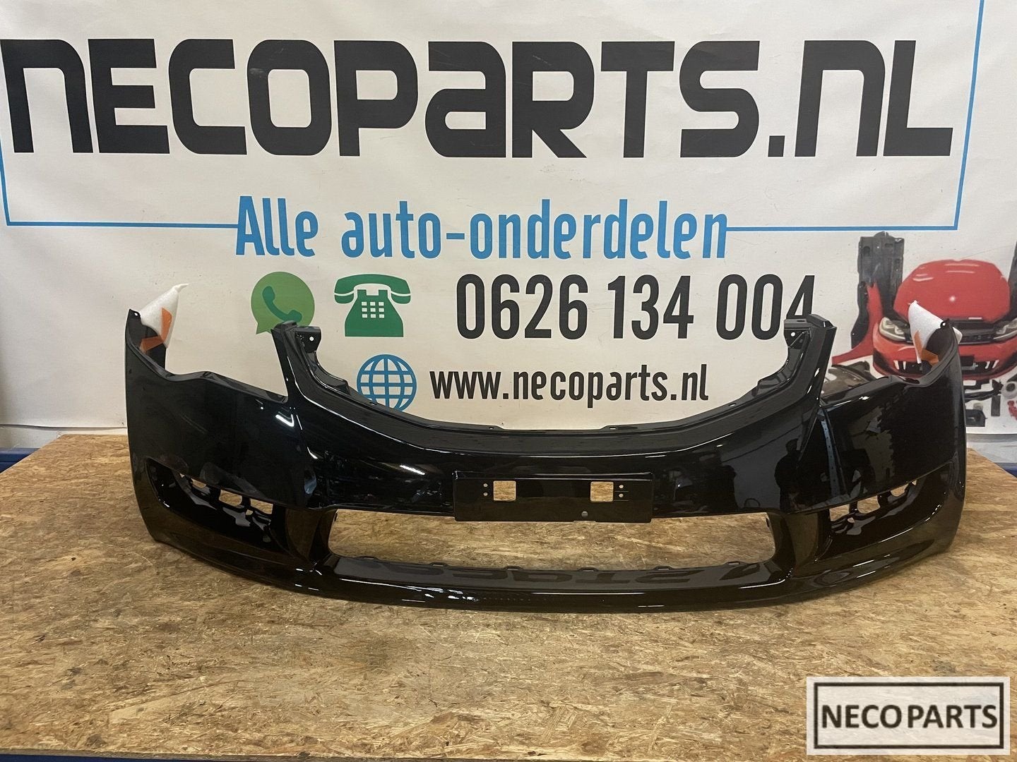 HONDA CIVIC BUMPER VOORBUMPER ORIGINEEL IN KLEUR ZWART, Honda, Gebruikt, -, -