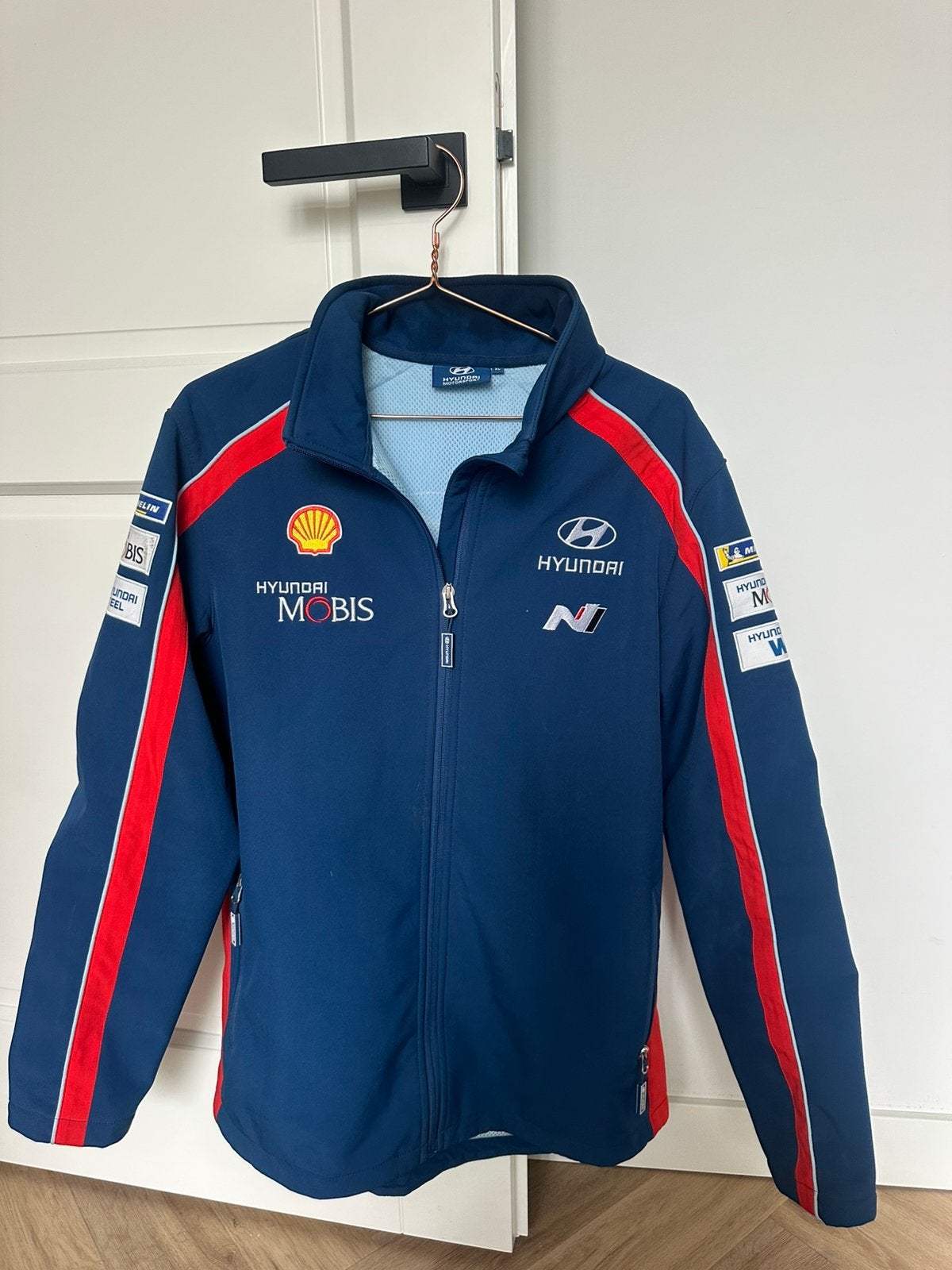 Hyundai rally regen jack, Ophalen of Verzenden, Zo goed als nieuw, Maat 56/58 (XL), Blauw
