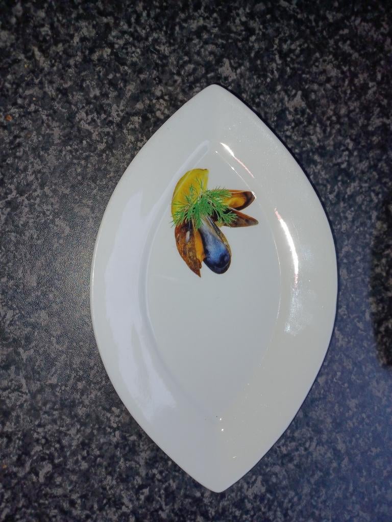 Witte schalen met zeedieren print, Ophalen, Nieuw, Overige stijlen, Schaal of Schalen