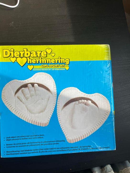 Gips afgietsel set voor handje en voetje, Ophalen of Verzenden, Nieuw, Kraamcadeau