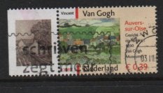 ‹(•¿•)› nl m0086 van gogh tab, Ophalen of Verzenden, Na 1940, Gestempeld