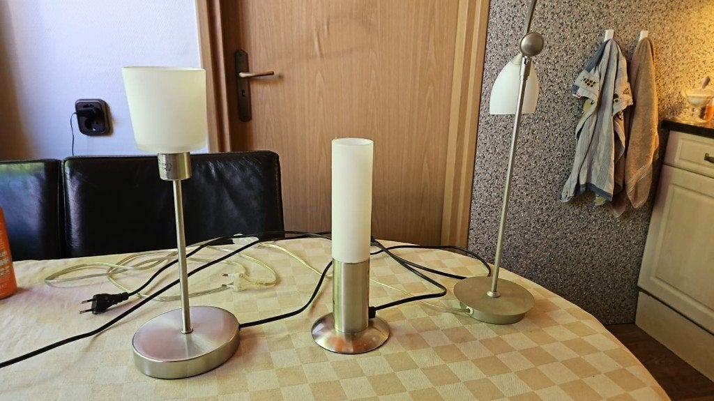 3 schemerlampen tafellampen tafel lampen werkend, Huis en Inrichting, Lampen | Tafellampen, Ophalen of Verzenden, Zo goed als nieuw