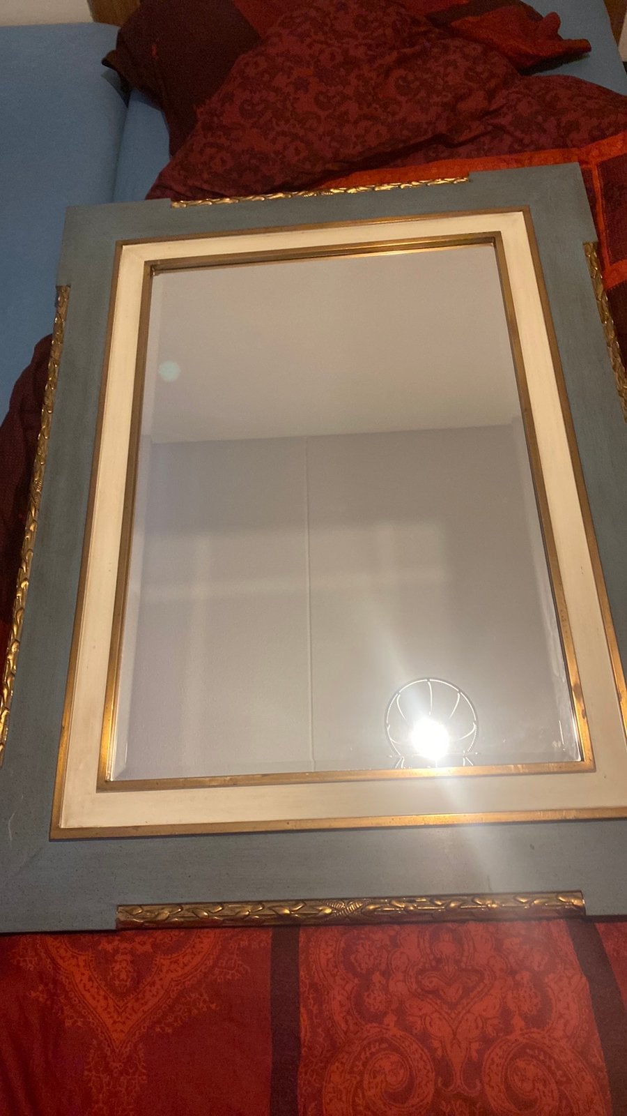 Mooie grote barok spiegel! 107 x 82 cm, Ophalen, Gebruikt, 100 tot 150 cm, 75 tot 100 cm
