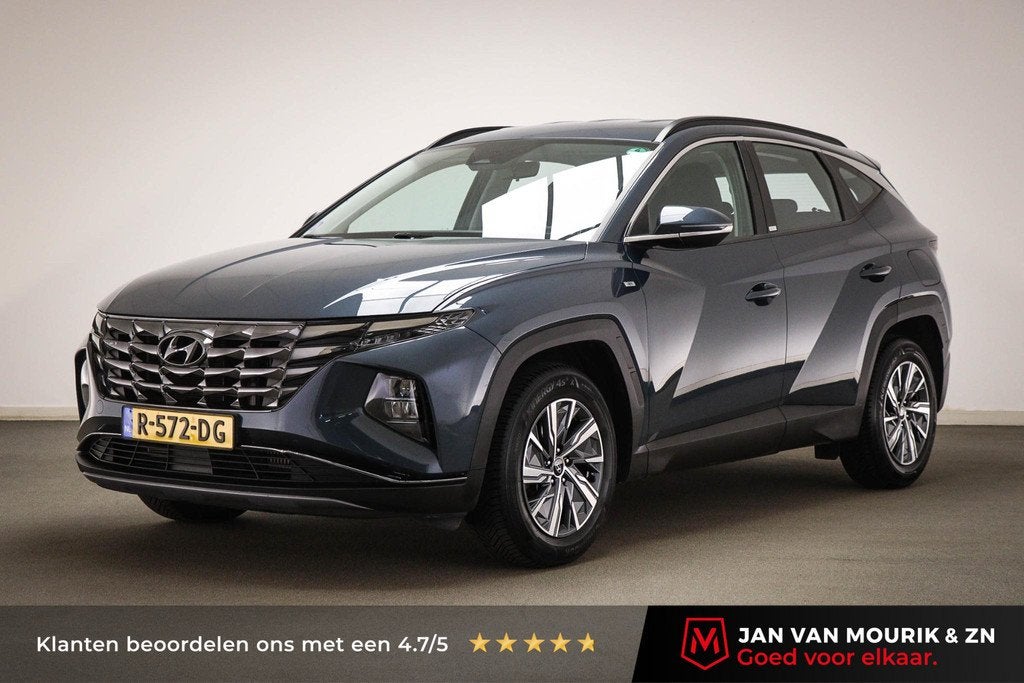 Hyundai Tucson 1.6 T-GDI MHEV Comfort Smart | LED | STOELVER, Auto's, Hyundai, Stof, Gebruikt, 4 cilinders, Blauw