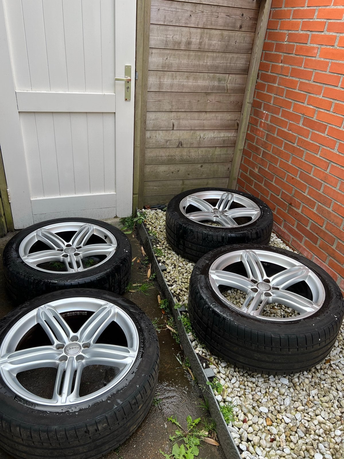 Orginele Audi Speedline velgen - 20 inch - Vredestein 255/45, Auto-onderdelen, Ophalen, Gebruikt, 255 mm, Banden en Velgen