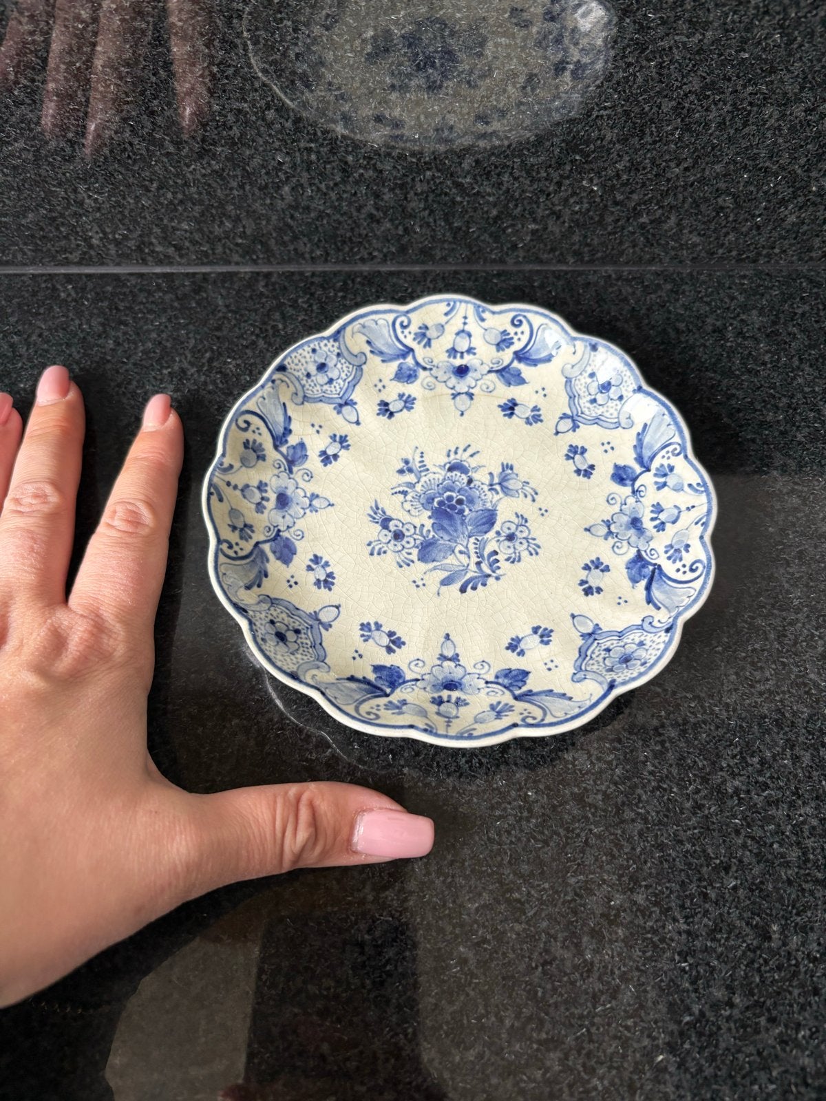 Delfts blauw bordje Joost van Thooft & Labouchere 1947, Ophalen of Verzenden