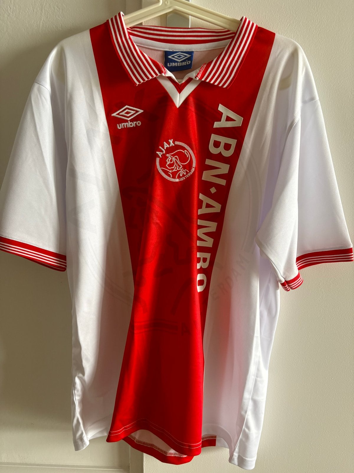 Retro Ajax Edgar Davids Umbro Vintage abn de boer Maat L, Maat 52/54 (L), Meerkleurig, Nieuw, Ophalen of Verzenden