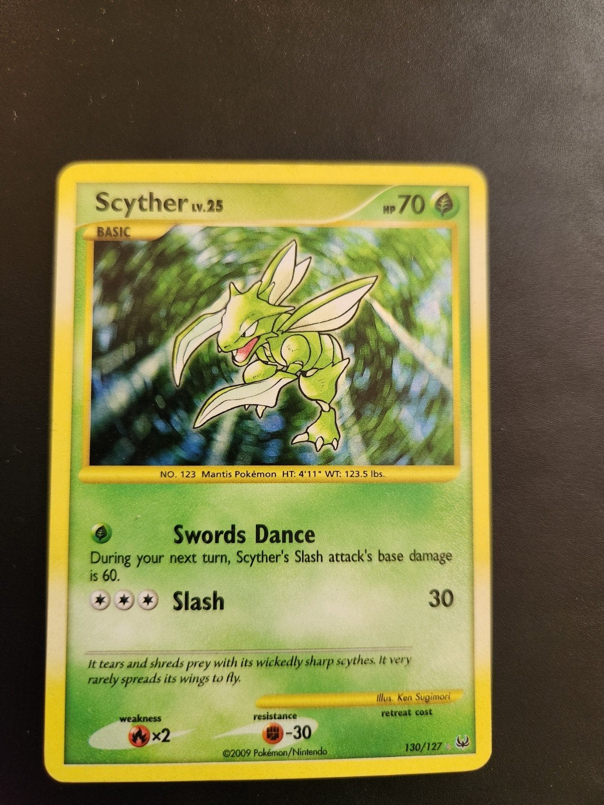 Scyther 130/127 - Platinum - Secret Rare Holo pokemon kaart, Ophalen of Verzenden
