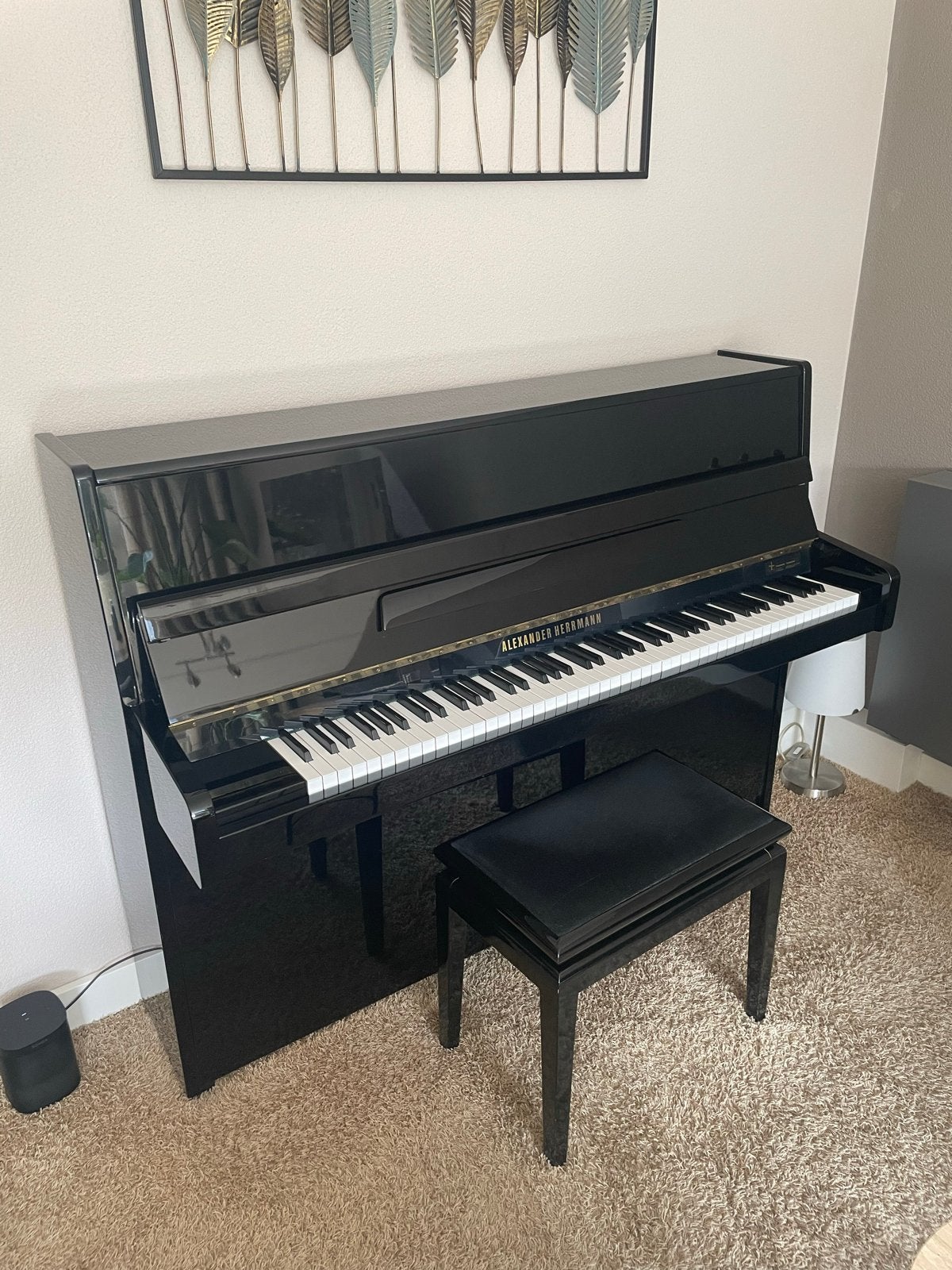 Alexander Herrmann Piano uit 1992 - Zwart hoogglans, Ophalen, Gebruikt, Zwart, Piano