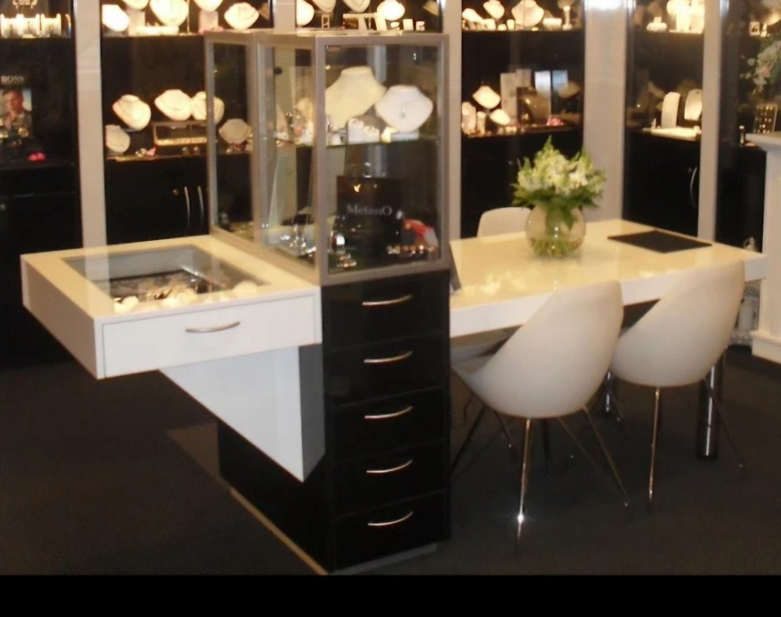 Luxe toonbank met vitrine en lades - Ideaal voor juwelier, Ophalen of Verzenden
