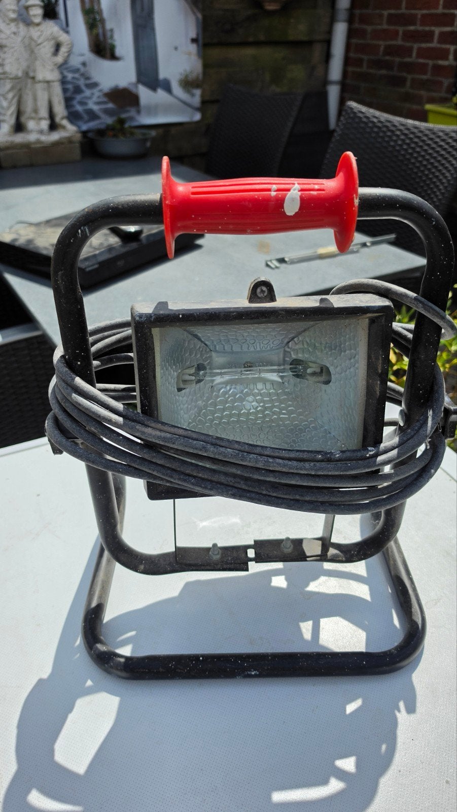 Goed werkende halogeen bouwlamp, Doe-het-zelf en Verbouw, Bouwverlichting, Gebruikt, Lamp met armatuur, 500 watt of meer, Met statief