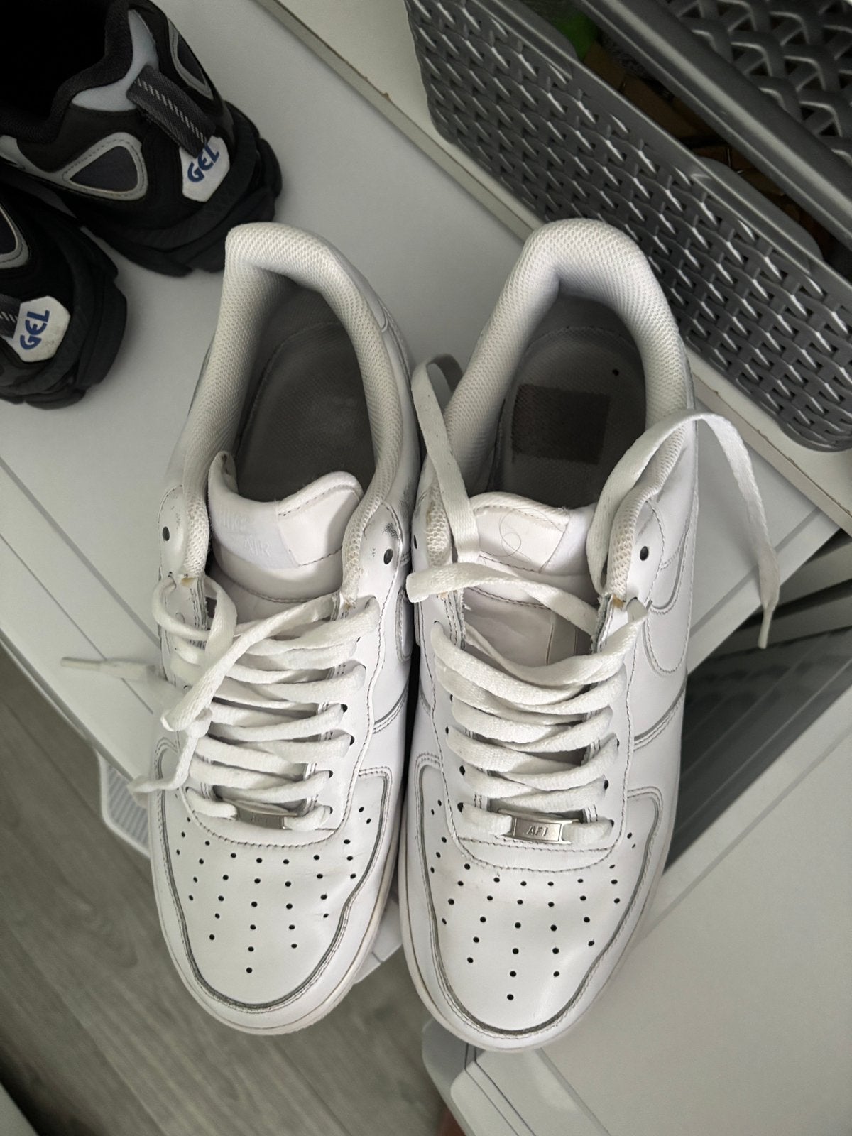 Nike air force1, Kleding | Heren, Ophalen of Verzenden, Zo goed als nieuw, Wit