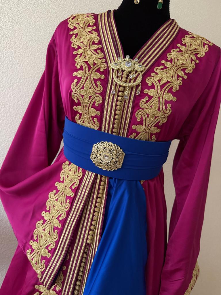 Nieuwe Marokkaanse Takshita Jurk - Elegant & Feestelijk, Maat 38/40 (M), Overige typen, Paars, Nieuw
