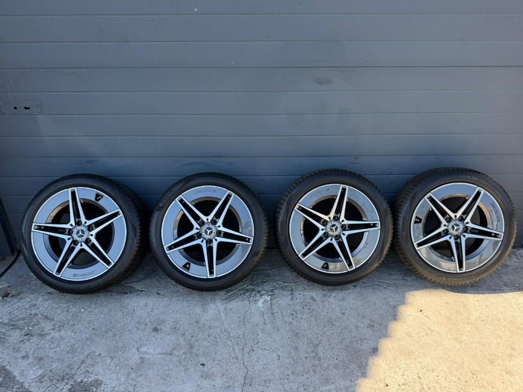 Originele Mercedes-Benz AMG 18 inch breedset zomerwielen, Auto-onderdelen, Banden en Velgen, Ophalen, 18 inch, Gebruikt, Banden en Velgen