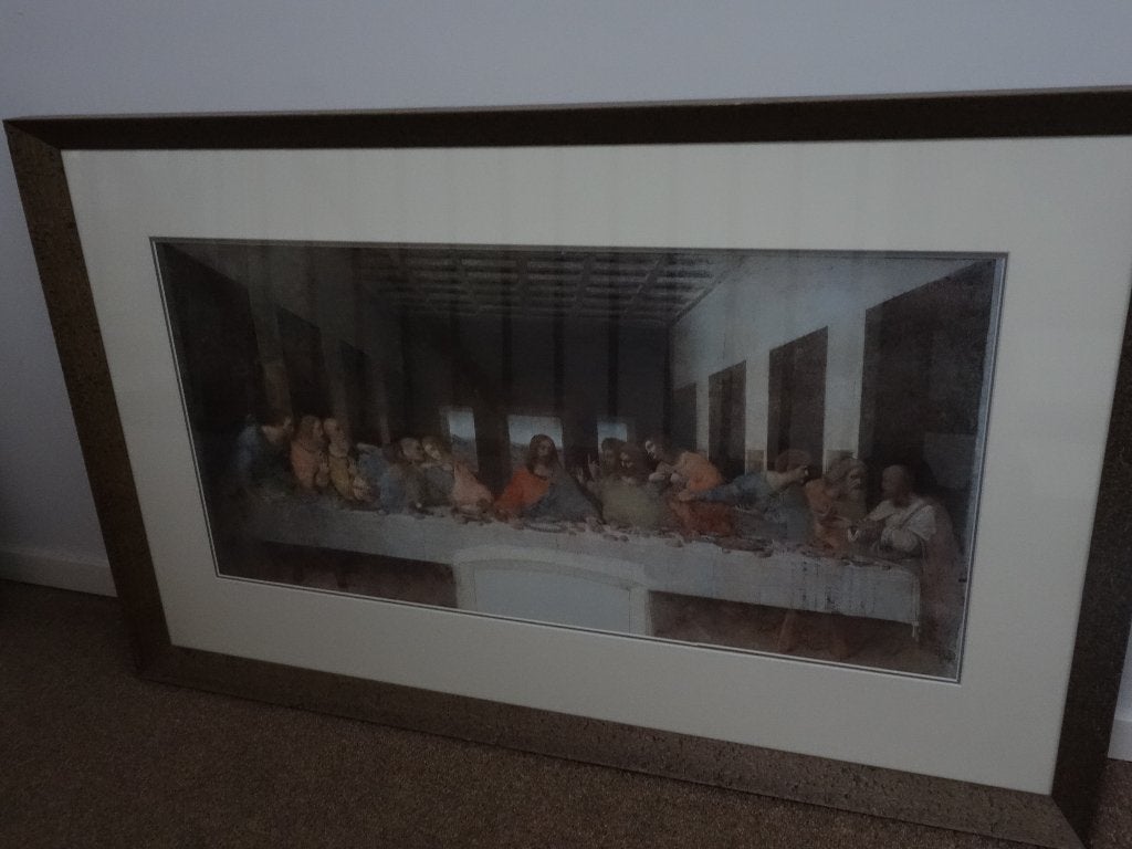 schilderij Laatste Avondmaal, Ophalen of Verzenden, Ingelijst