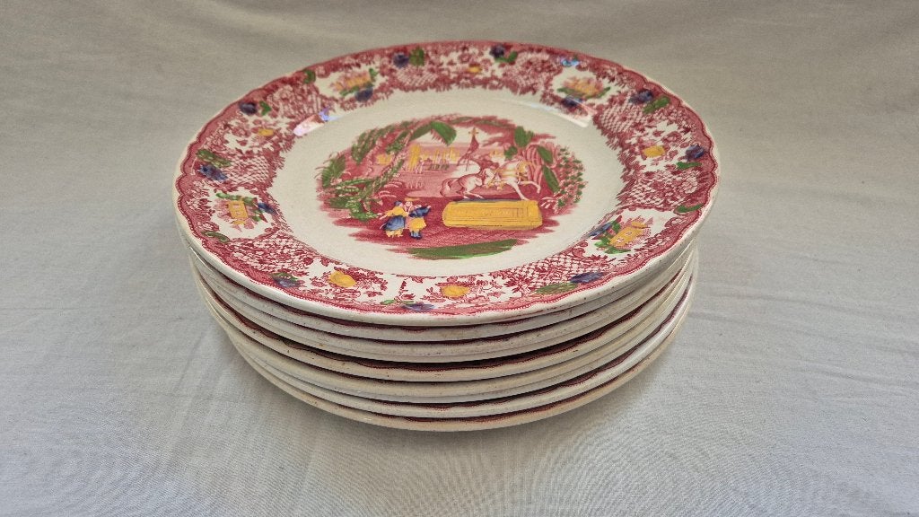 9 borden Orient Petrus Regout, Antiek en Kunst, Antiek | Servies los, Ophalen of Verzenden