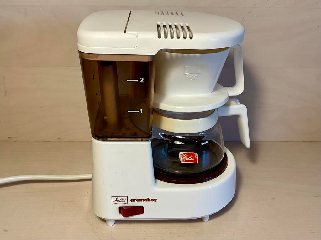 Melitta Aromaboy wit heeft slechts 500 watt nodig, Gebruikt, Koffiemachine, Gemalen koffie, Ophalen of Verzenden
