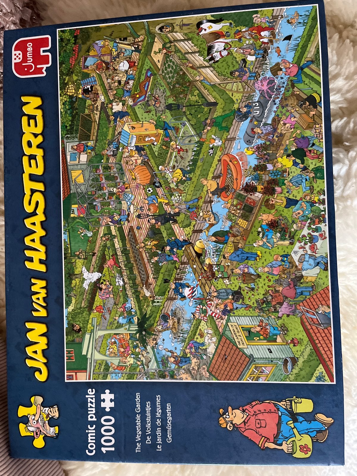 Jan van Haasteren Comic puzzle - The Vegetable Garden 1000, Ophalen of Verzenden, 500 t/m 1500 stukjes, Gebruikt, Legpuzzel