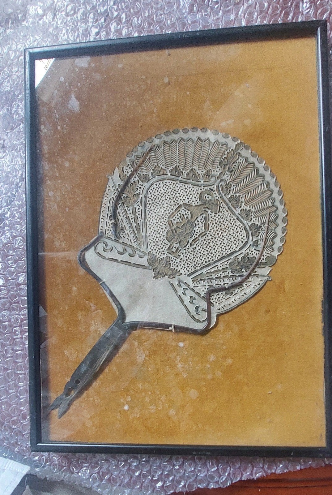 antieke waaier Java Indonesië hindoe Rama, Ophalen of Verzenden