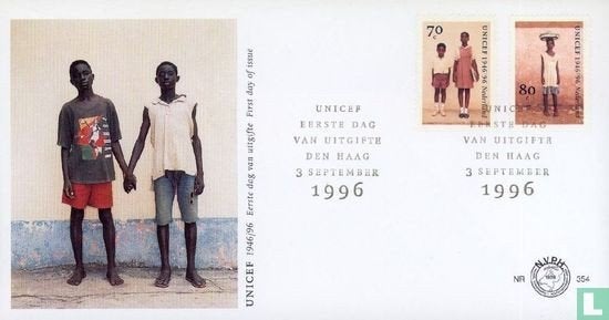 FDC E354 50 jaar Unicef 1996 NL onbeschreven, Ophalen of Verzenden