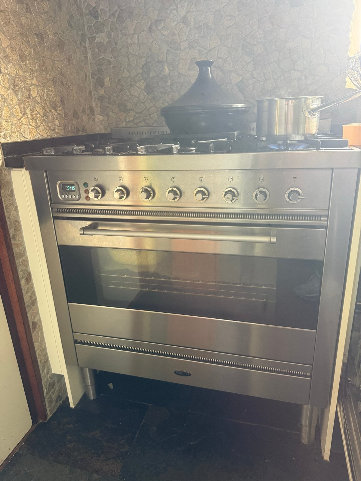 Boretti 6-pits gasfornuis met grote oven, Gebruikt, 60 cm of meer, Ophalen of Verzenden, Gas
