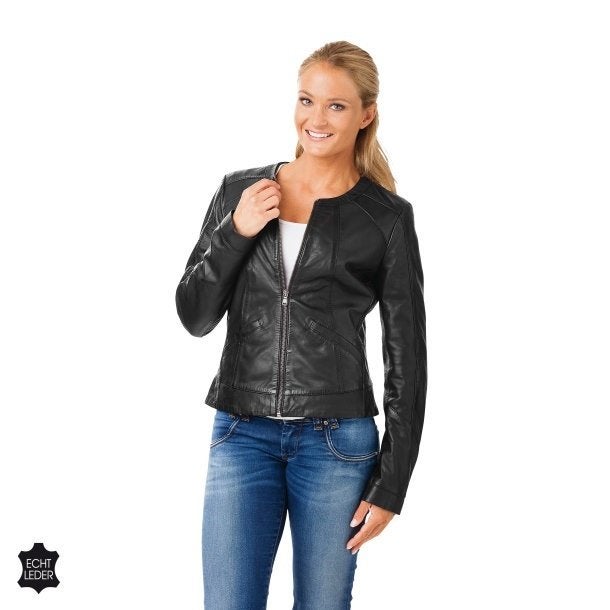 Leren jas. Gloednieuw. Mooi. Van echte leer. Maat XL, Ophalen of Verzenden, Nieuw, Maat 56/58 (XL), Zwart