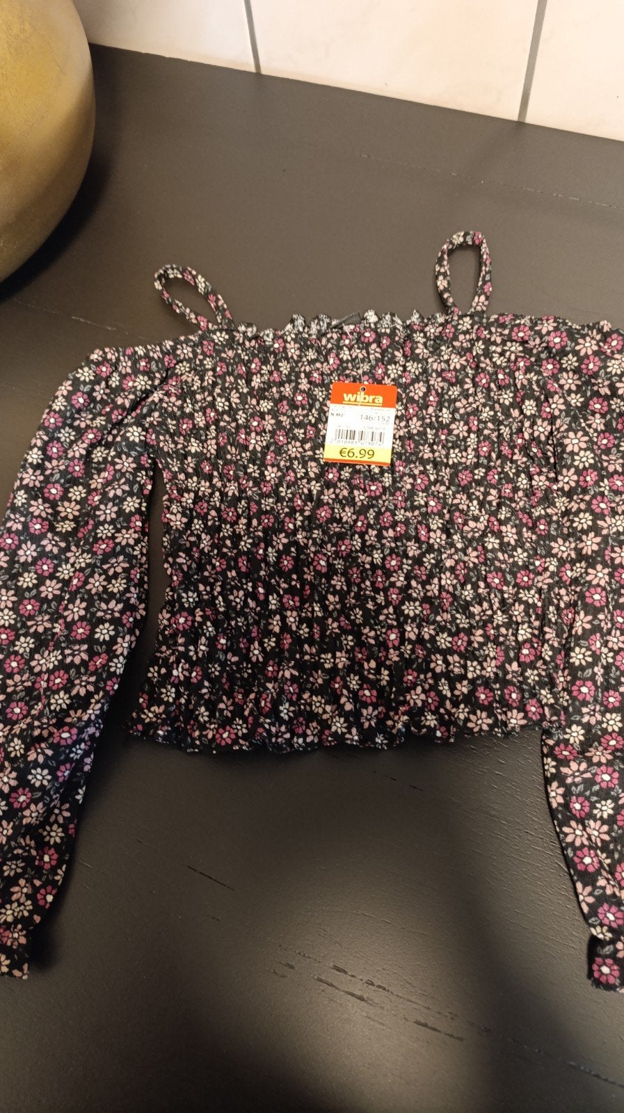 Mooie top in maat 146/152, 120 cm of meer, Beige, Nieuw, Ophalen of Verzenden