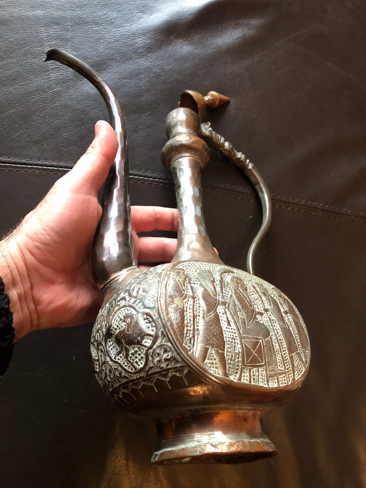 Ottomaanse koperen kan 20e eeuwse…., Ophalen of Verzenden