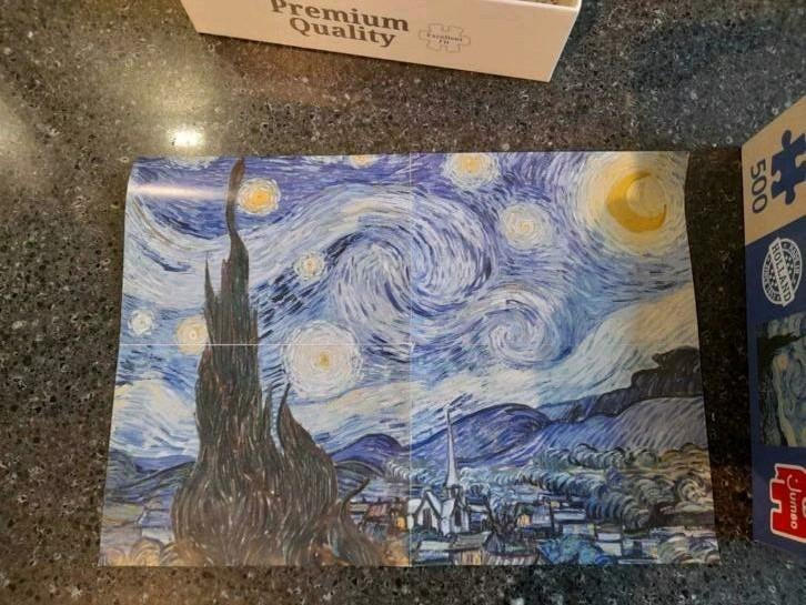 Jumbo De Sterrennacht Vincent van Gogh 500 stukjes, Ophalen of Verzenden, Gebruikt, Legpuzzel
