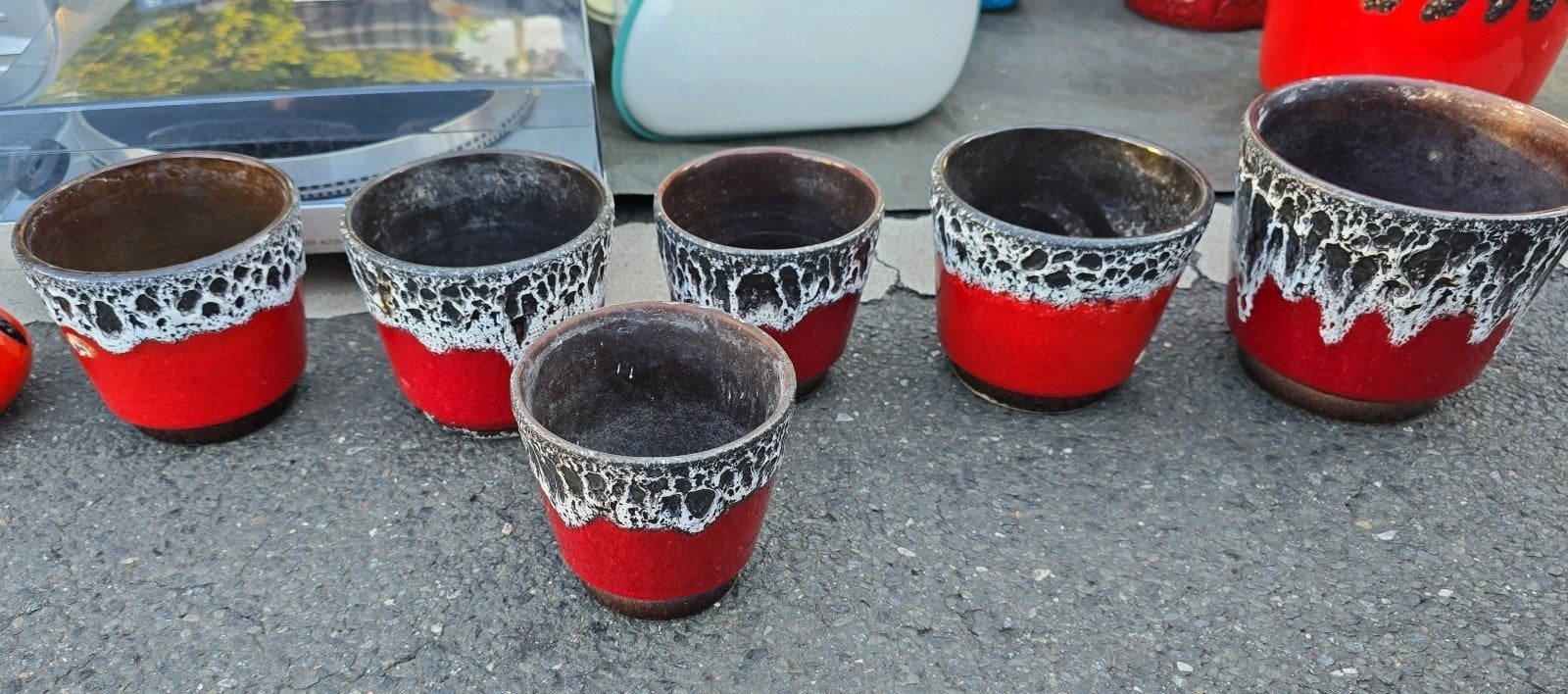 6 Jopeko fat lava bloempotten, Ophalen of Verzenden