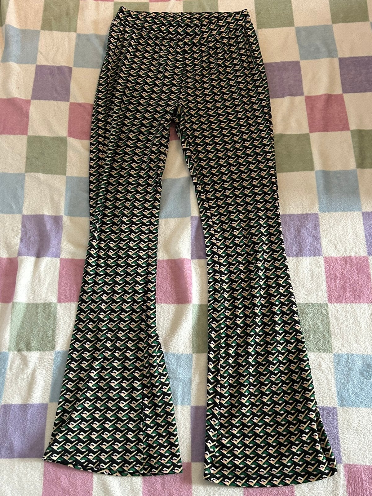 Colourful Rebel flared pants groen, maat L, Meerkleurig, Maat 42/44 (L), Ophalen of Verzenden, Zo goed als nieuw
