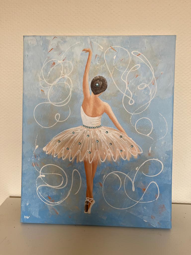 Acrylverf schilderij ballerina 40x50 cm, Ophalen