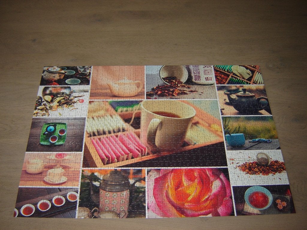 Puzzel Grafika COLLAGE - TEA 1000 st., Ophalen of Verzenden, 500 t/m 1500 stukjes, Zo goed als nieuw, Legpuzzel