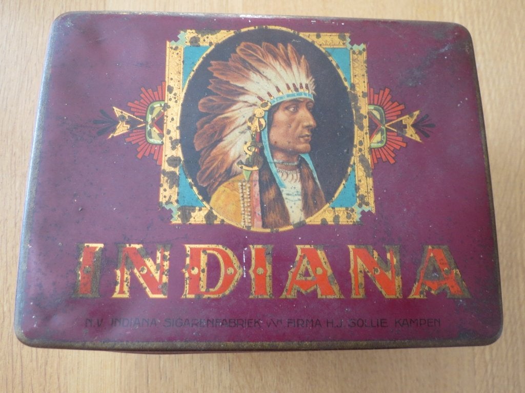 Sigarenblik Indiana, Ophalen of Verzenden, Gebruikt, Overige, Overige merken
