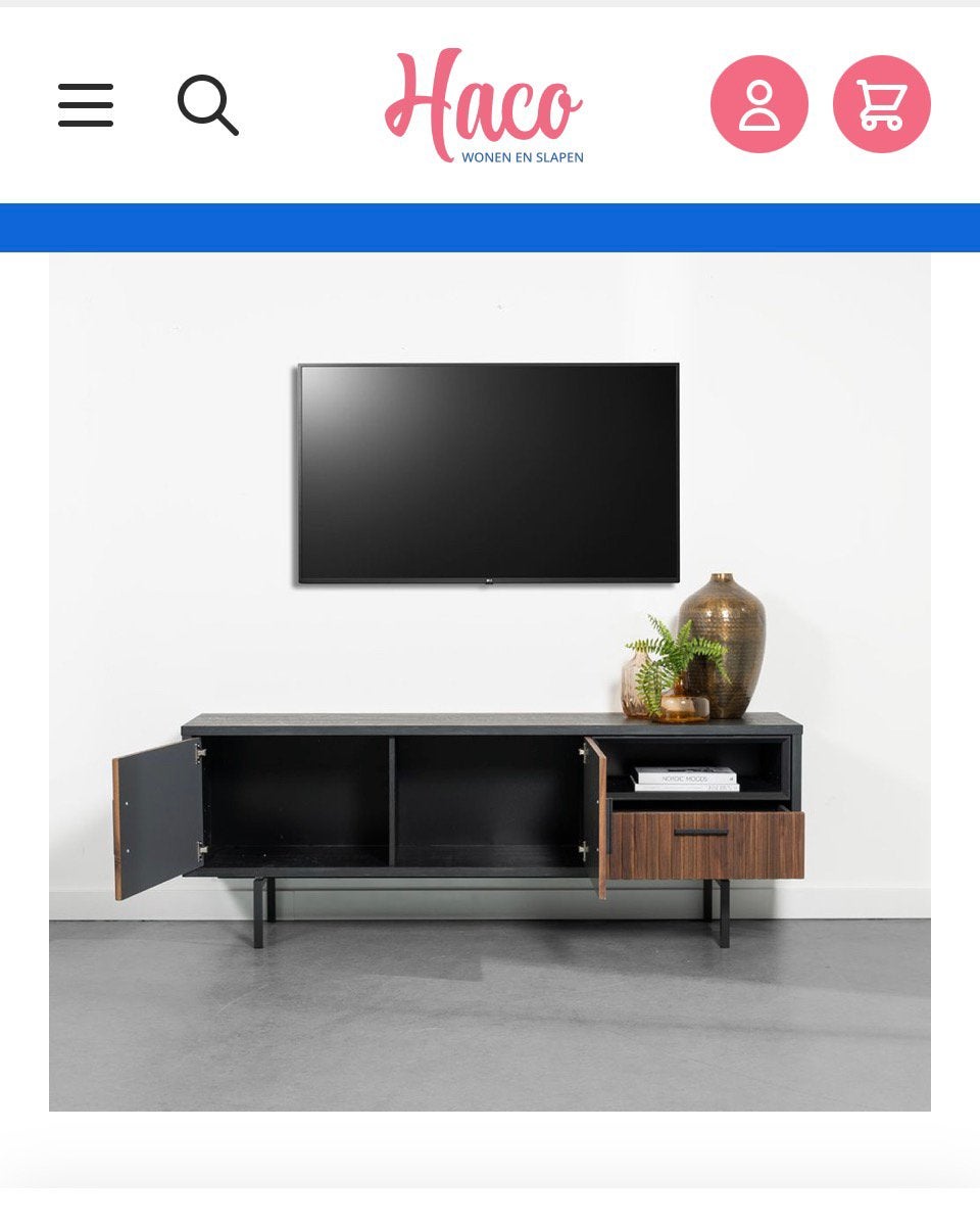 Tv meubel Bilboa, Ophalen, Zo goed als nieuw, 25 tot 50 cm, Minder dan 100 cm