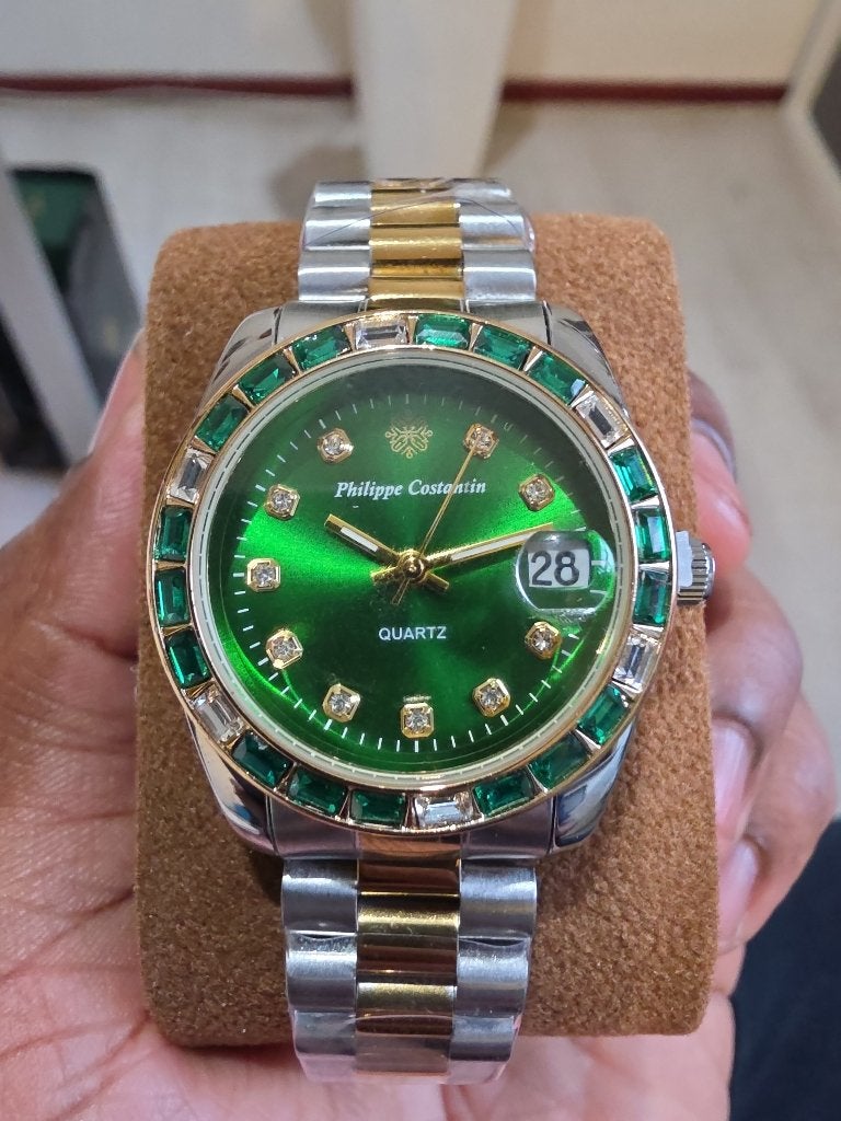 Philippe Costantin Quartz Unisex Horloge - Groen - Nieuw, Sieraden, Tassen en Uiterlijk, Horloges | Heren, Overige merken, Staal