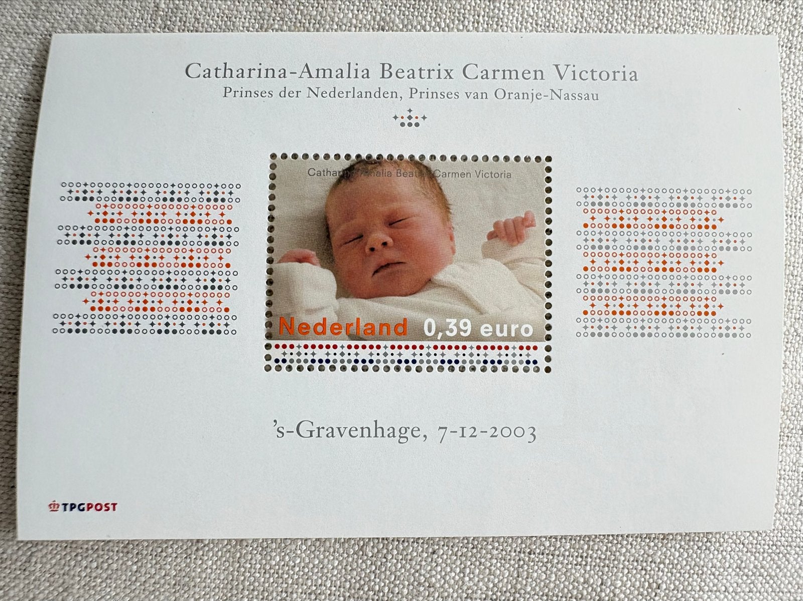 Postzegel Catharina-Amalia Beatrix Carmen Victoria 2003, Ophalen of Verzenden, Na 1940, Postfris