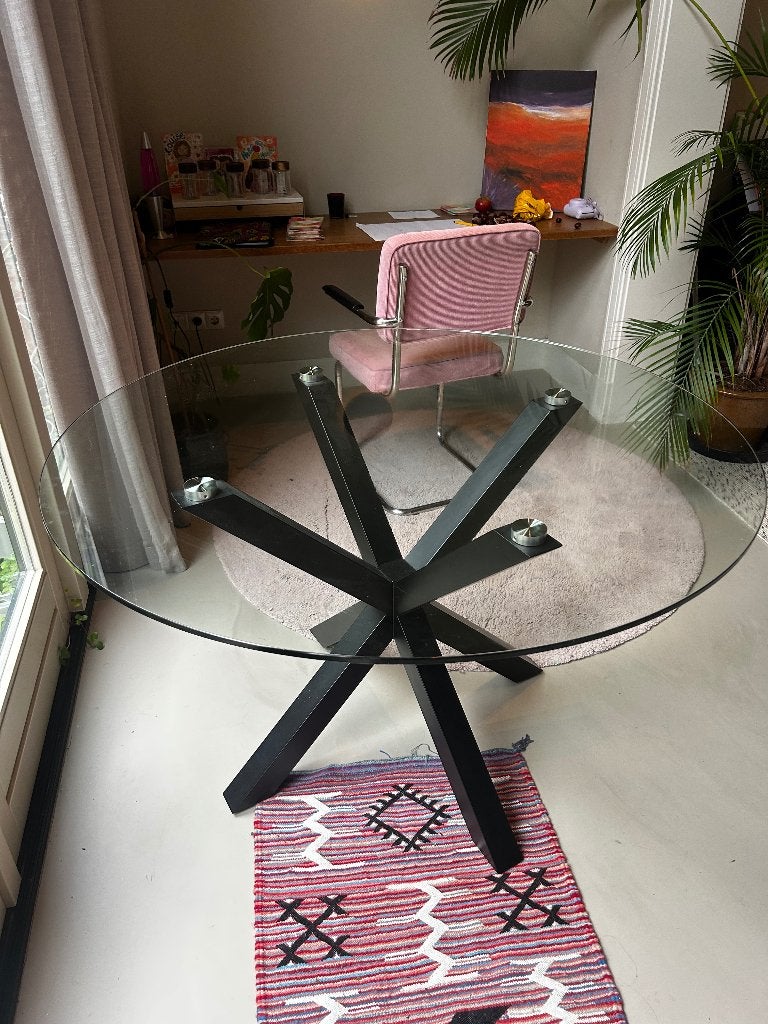 Ronde Eettafel - Kave Home, Ophalen, Rond, Zo goed als nieuw, Vier personen