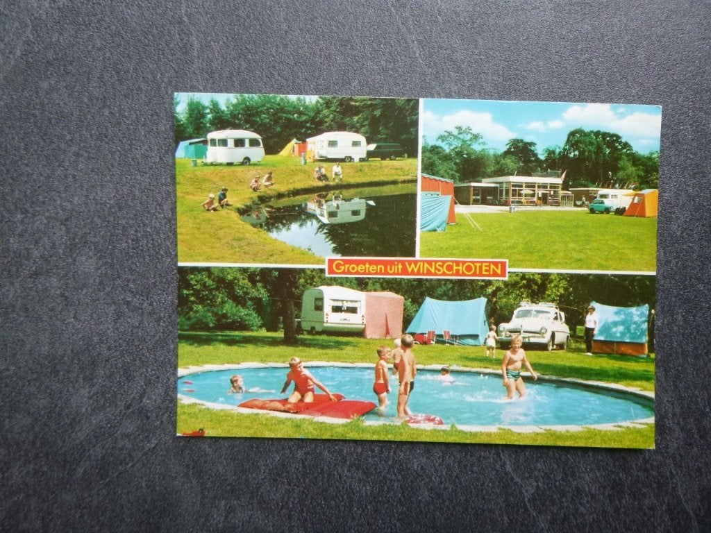 Winschoten, tent/auto/zwembad, Verzenden, 1980 tot heden, Ongelopen, Groningen
