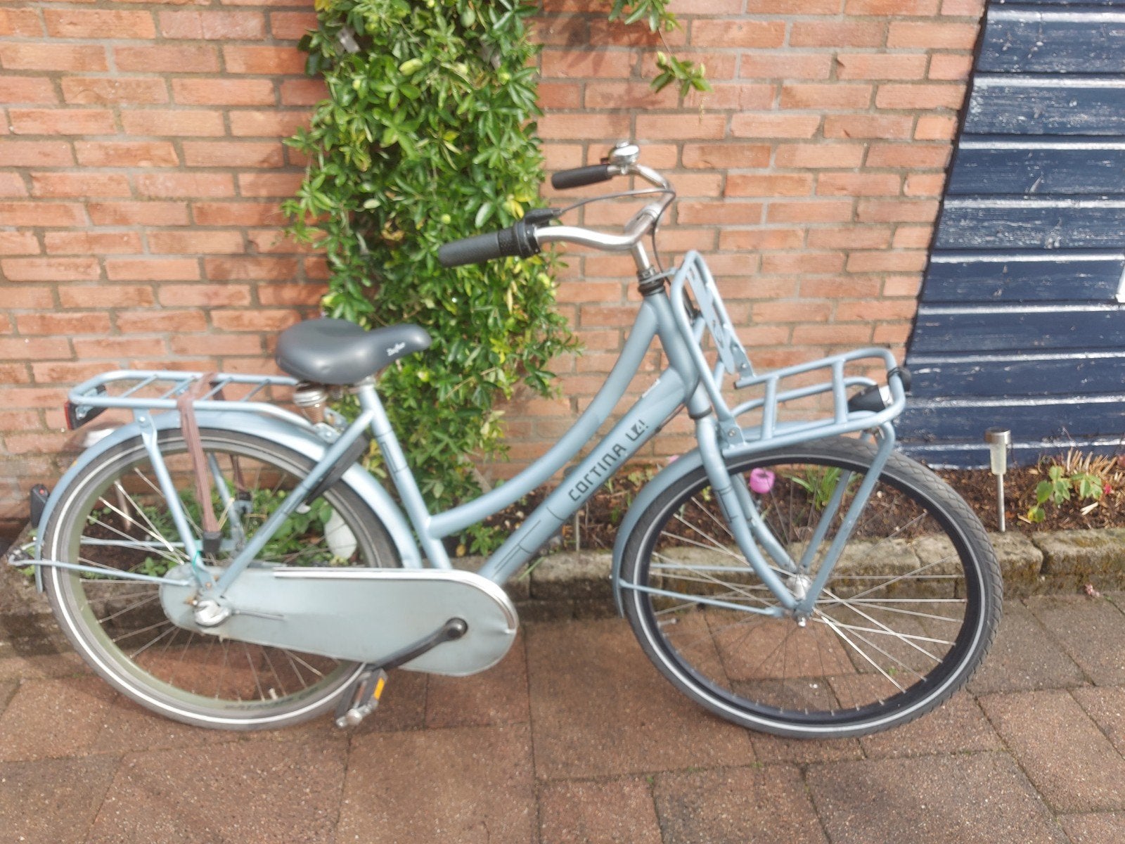Cortina 26 inch fiets grijs/blauw, Terugtraprem, Gebruikt, Versnellingen, Overige merken
